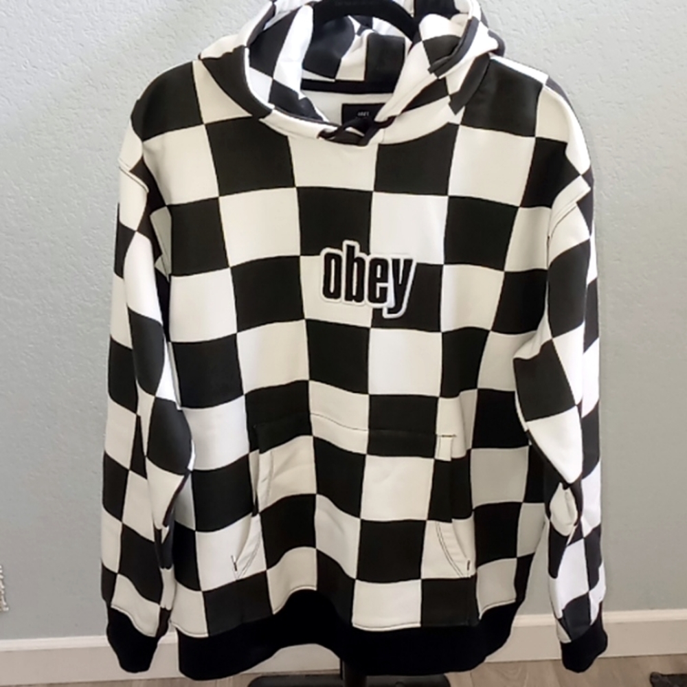 OBEY Gusto Checker Hoodie | Large